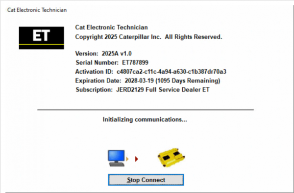 Caterpillar ET 2019C & 2025A Electronic Technician Diagnostic Software