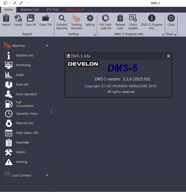 DOOSAN (DEVELON) DMS 5 – 3.2.6  Diagnostic Software 2025.05