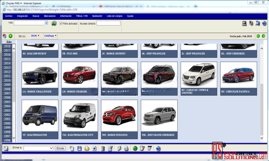 Chrysler PAIS 4 International EPC (02.2018 )Spare Parts Catalog Remote Installation - Image 2
