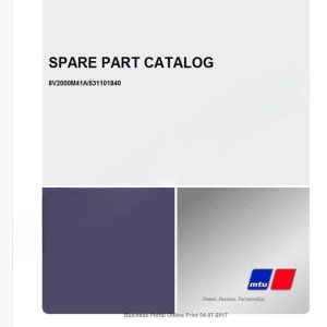 MTU Series 4000 FPP MDEC Marine Blueline System Technical Documentation