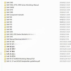 DAF Truck Workshop Service Manual PDF Update 2019