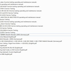 BOMAG Workshop Service Training Operator Manual PDF Download