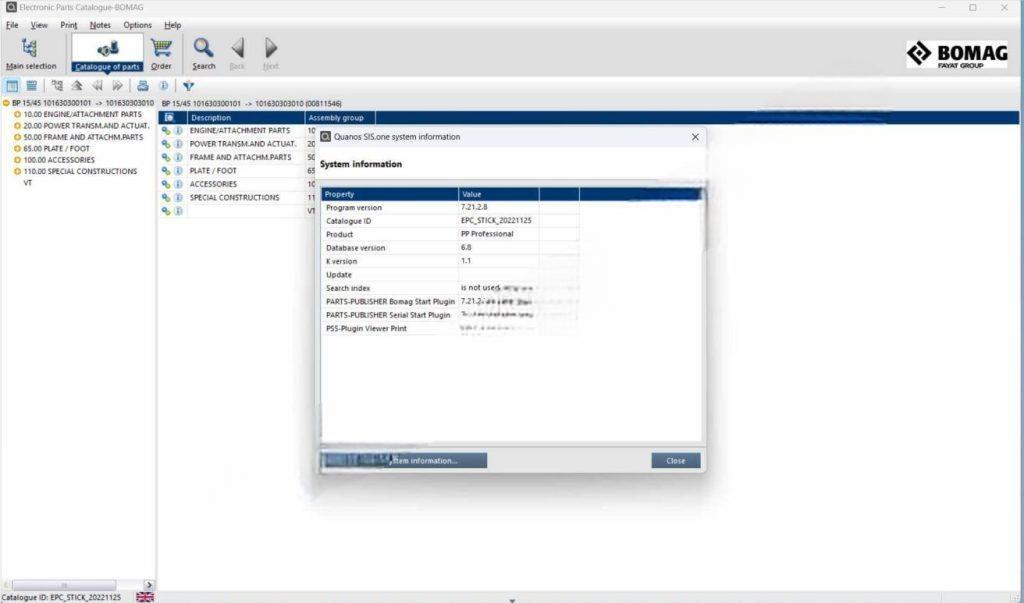 11.2022 BOMAG EPC Parts Catalog Download and Installation Service - Image 4