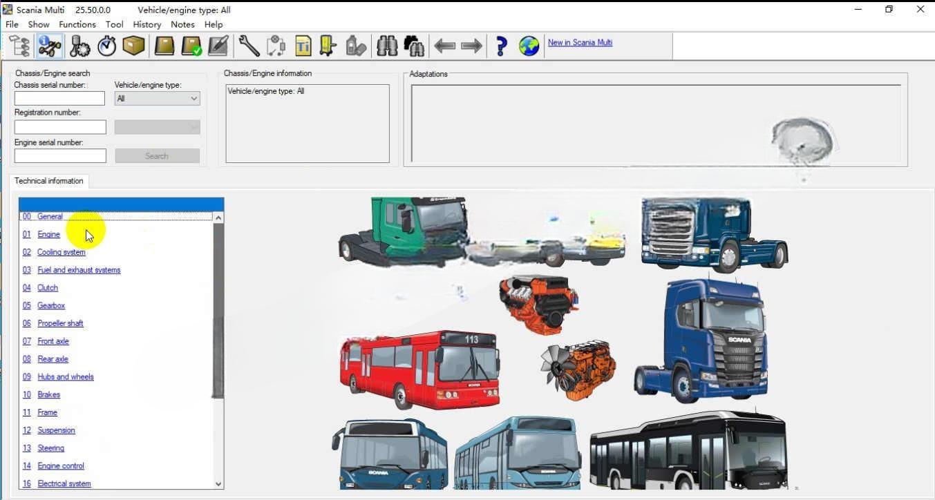 06.2025 Scania Multi 2505 EPC Parts Catalog & Service Manuals Installation Instructions