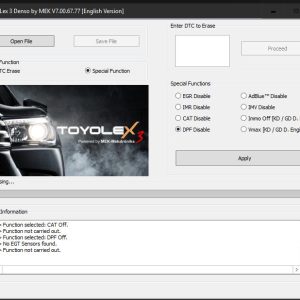 ToyoLex3 Denso Adblue DPF/EGR/Lambda/IMMO OFF
